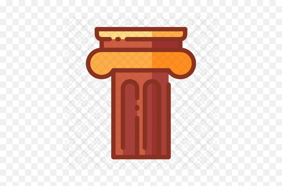 Pillar Icon Of Colored Outline Style - Cylinder Png,Column Png