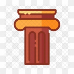 Pillar Icon Of Colored Outline Style - Cylinder png