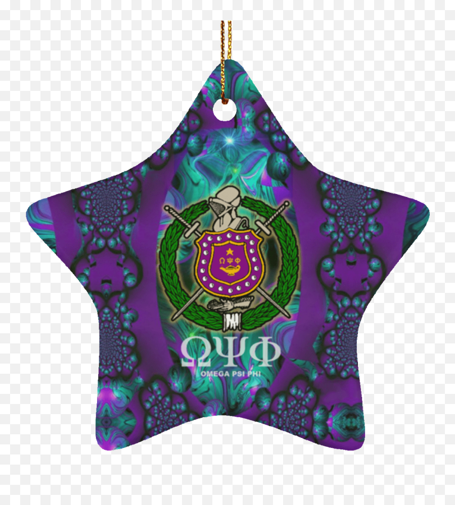 Download Hd Omega Psi Phi Star Ornament - Omega Psi Phi Omega Psi Phi Shield Png,Omega Psi Phi Png