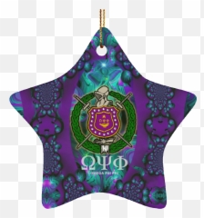 Download Hd Omega Psi Phi Star Ornament - Omega Psi Phi Omega Psi Phi Shield Png,Omega Psi Phi Png