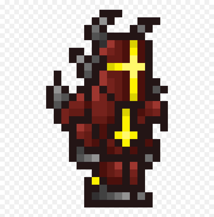 Download Hd Ancient Crimson Armor 1 Xy - Terraria Ancient Crimson Armor Png,Apple Logo Pixel Art