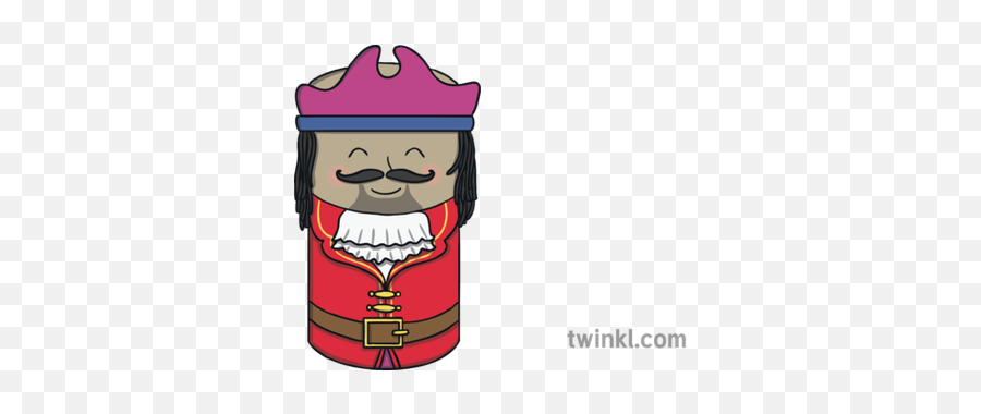 Tube Pirate Captain Hook Craft Activty Ks1 Illustration - Twinkl Brush Teeth With Hair Brush Png,Pirate Hook Png