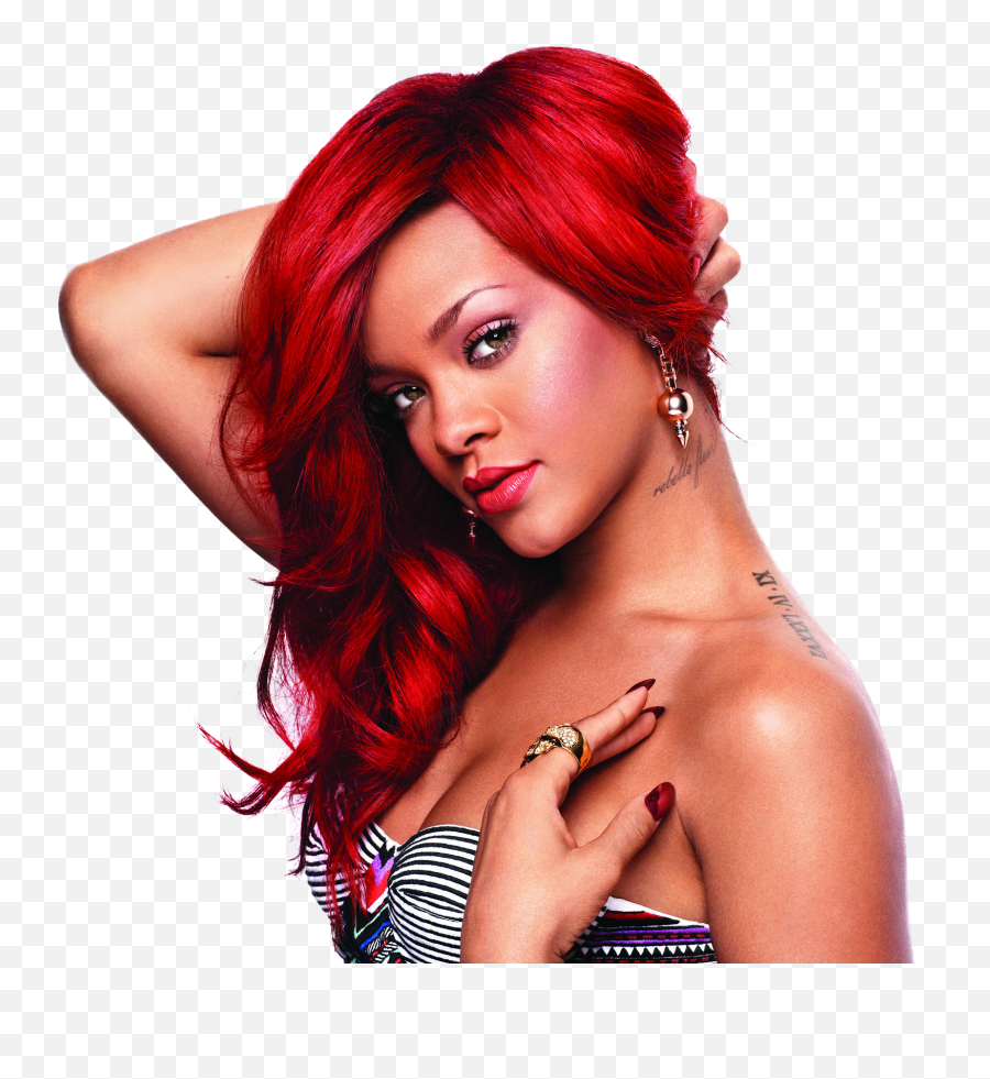 Download Hd Png 6 - Rihanna With Red Hair,Rihanna Transparent Background