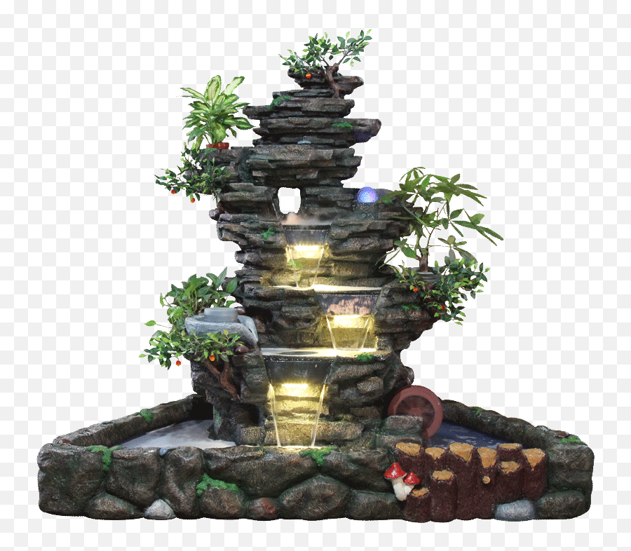 Retail High Quality Resin Outdoor Rockery Waterfall Water Fountain Garden For Sale - Buy Waterfall Water Fountainwaterfall Fountain Gardenresin Fountain Png,Waterfall Transparent