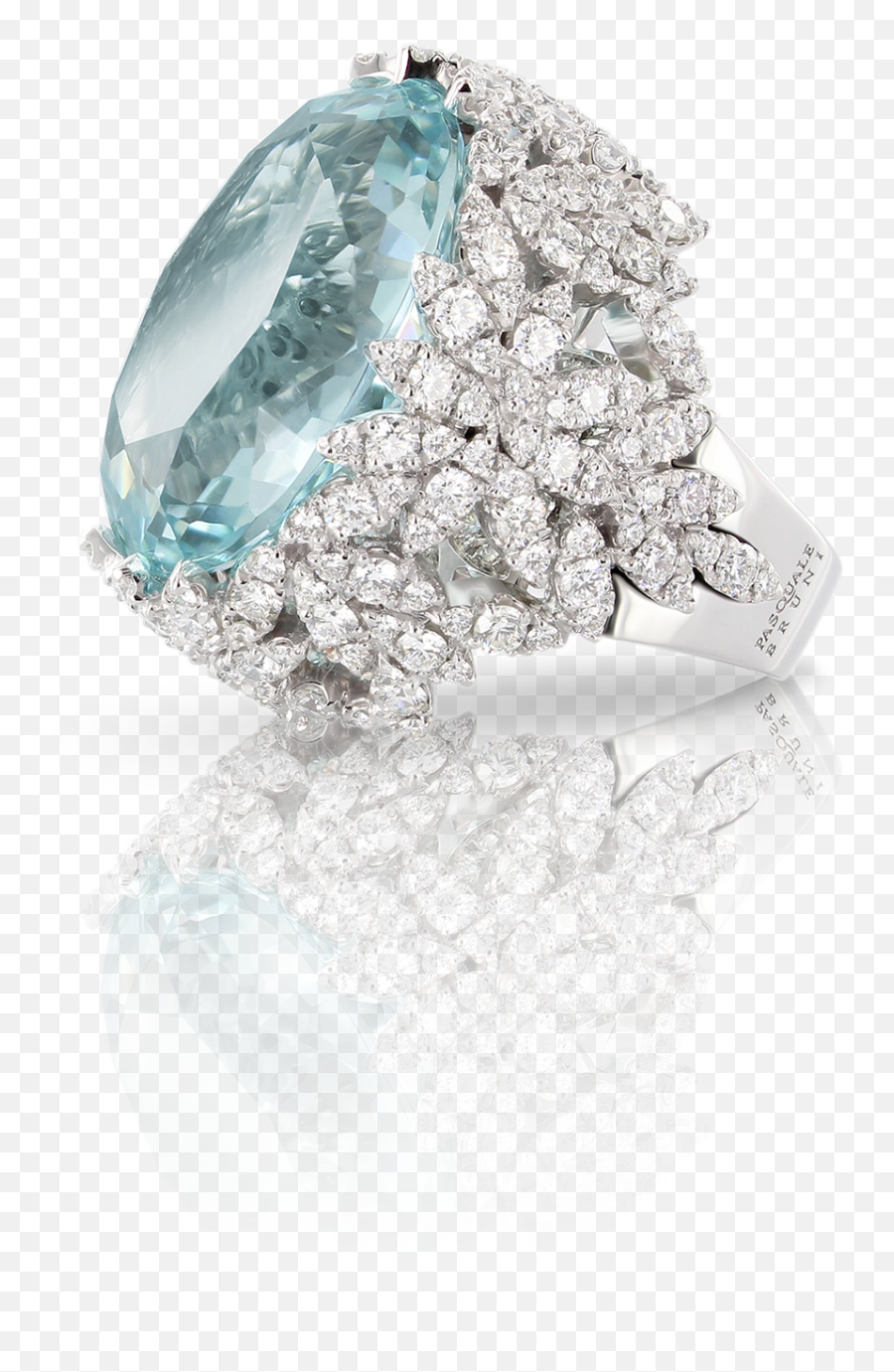 White Gold Ring With Aquamarine And - Engagement Ring Png,Gold Ring Png