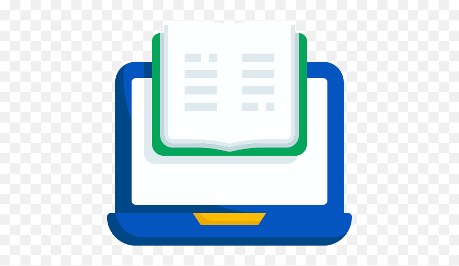 Ebook Laptop Book Free Icon Of Online Learning Vol1 - Vertical Png,Ebook Icon