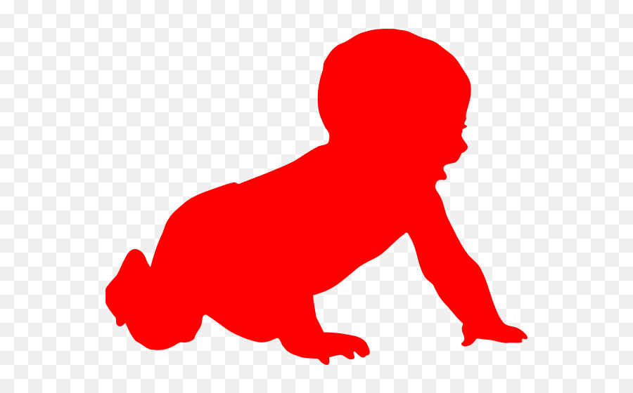 Baby Red Icon Clip Art - Vector Clip Art Online Baby Silhouette Png,Red Icon Png