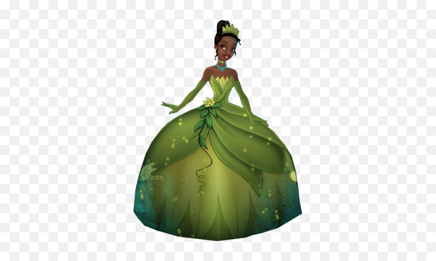 Png Princess Tiana Clipart - Disney Princess With Green Dress,Tiana Png