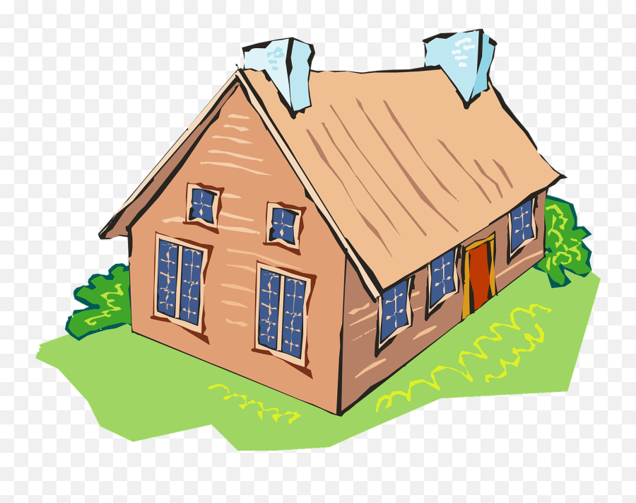 Brown Home Two - Free Vector Graphic On Pixabay House With Two Chimneys Clipart Png,Blue Windows Icon