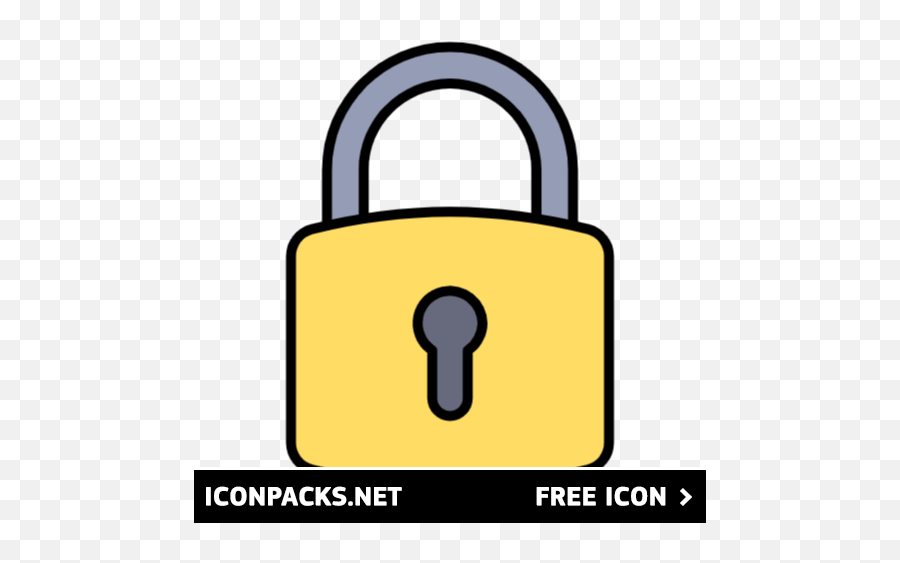 Free Yellow Padlock Icon Symbol Png Svg Download - Metaverse Icon Png,Padlock Icon Transparent
