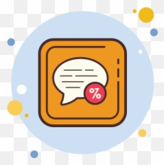 Speech Bubble Icon In Circle Bubbles Style - Cute Settings App Icon png