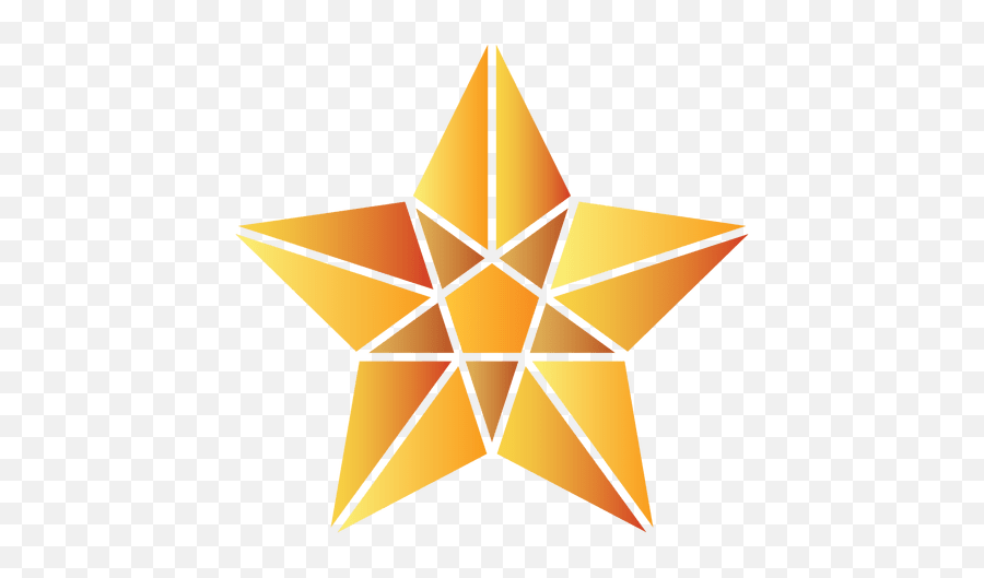 Polygonal Star 3d 07 - Illustration Png,3d Star Png