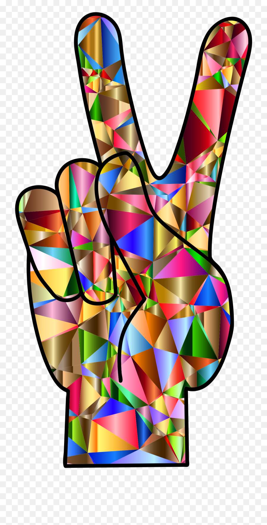 Unforgettable Cliparts Peace Sign Hand Clipart Transparent - Colorful Peace Hand Sign Png,Peace Transparent