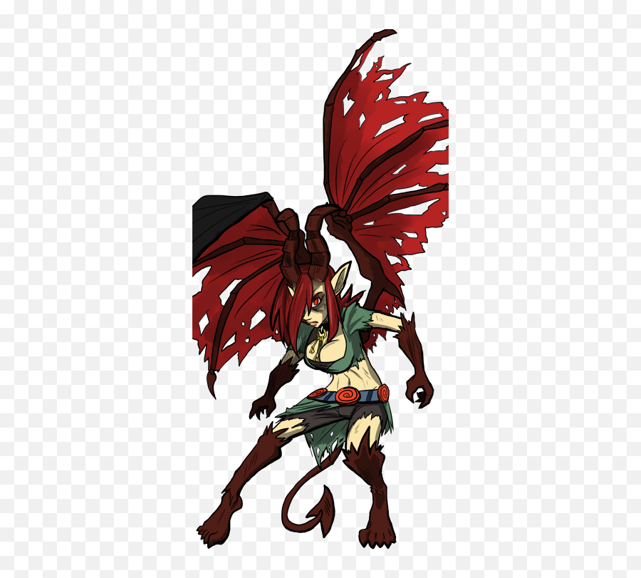 Image 2390 Concept Demon Horns Key Redeyes Redhair Ridley - Illustration Png,Demon Wings Png