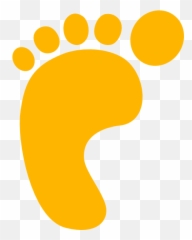 Gold Footprint Clip Art - Vector Clip Art Baby Left Foot Print Png,Foot Print Png