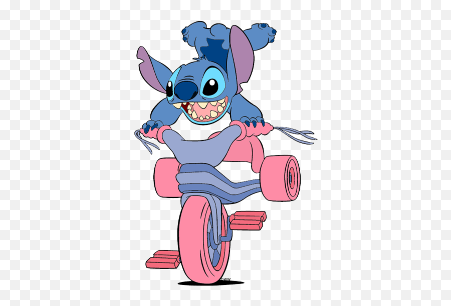 Download Stitch Riding Tricycle - Stitch On The Tricycle Png,Tricycle Png