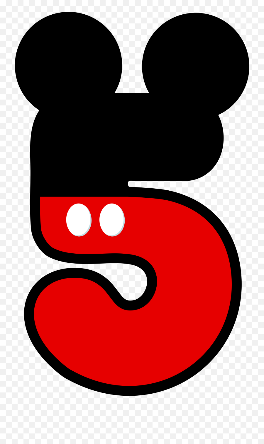 Number 3 Clipart Mickey Mouse - Mickey Mouse Numbers 1 10 Png,E Png