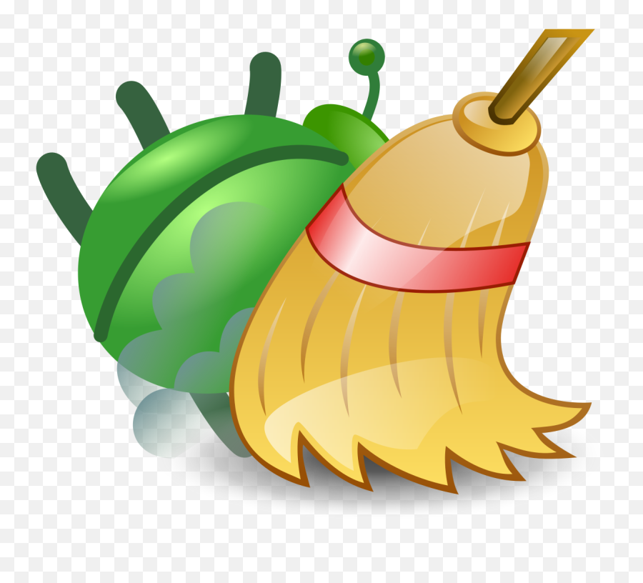 Filegreen Bug And Broomsvg - Wikimedia Commons Transparent Clean Png,Broom Transparent