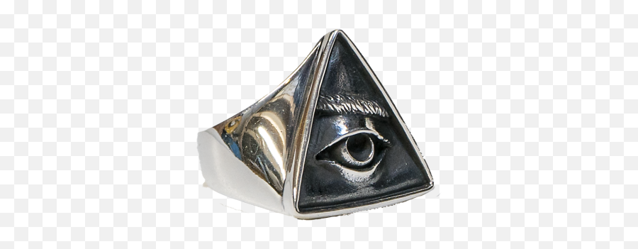 Illuminati Ring All Seeing Eye Masonic 925 Silver Metal Biker Gothic Feeanddave Ebay - Triangle Png,All Seeing Eye Png