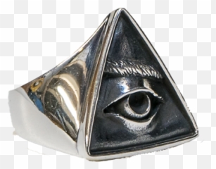 Illuminati Ring All Seeing Eye Masonic 925 Silver Metal Biker Gothic Feeanddave Ebay - Triangle Png,All Seeing Eye Png