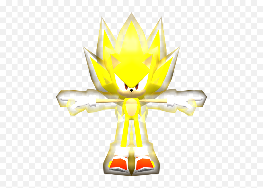 Pc Computer - Sonic Heroes Super Sonic The Models Resource Illustration Png,Super Sonic Png