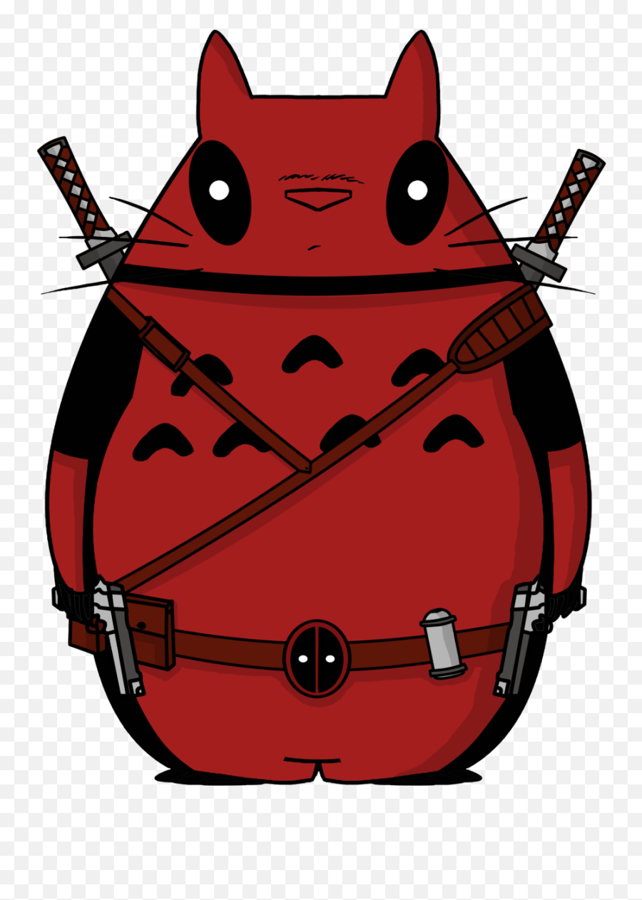 Download Ghibli Deadpool Character - Totoro Dessin Png,Studio Ghibli Png