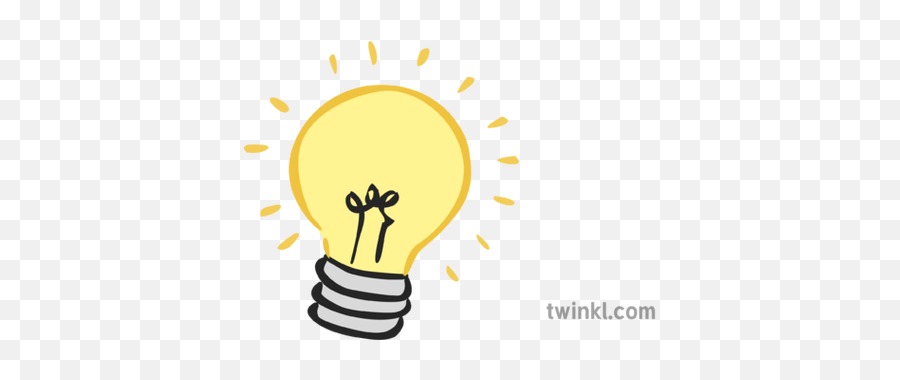 Lightbulb Illustration - Twinkl Simple Light Bulb Illustration Png,Lightbulb Png
