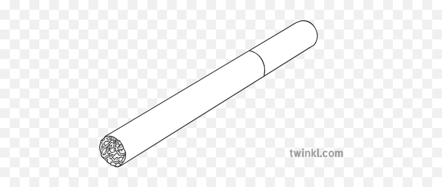 Cigarette Black And White Illustration - Twinkl Line Art Png,Cigarette Png