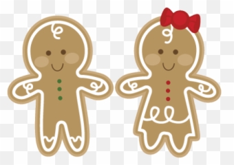 Gingerbread Clipart Couple - File Gingerbread Man Svg Png,Gingerbread Png