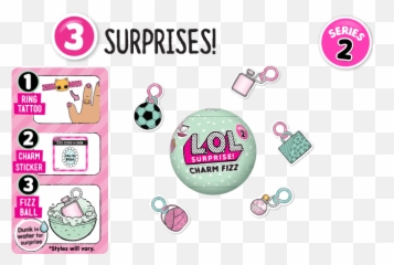 Lol Charm Fizz Review - Surprise Sticker Pack png