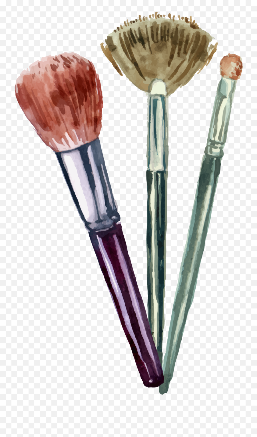 Download Hd Cosmetic Vector Makeup Design - Makeup Brush Png Brush Makeup Vector Png,Make Up Png