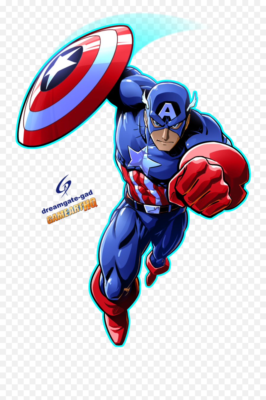 Captain America From The Marvel Video Games - Captain America Drawing Comic Png,Captain America Comic Png