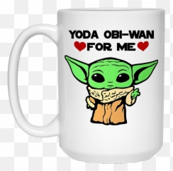 Baby Yoda Obi Wan For Me Heart Green Face Mug Valentines Day Gifts Husband Boyfriend Wife Girlfriend Funny - Baby Yoda T Shirt Ebay Png,Obi Wan Png