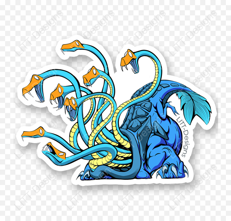 Hydra Sticker Litt Designs - Fictional Character Png,Hydra Png