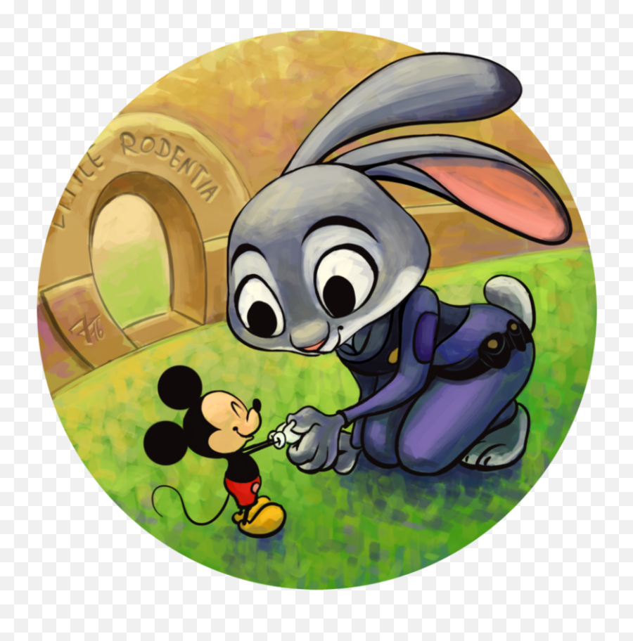 Judy Meets Mickey - Giantess Judy Png,Judy Hopps Png