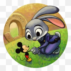 Judy Meets Mickey - Giantess Judy Png,Judy Hopps Png