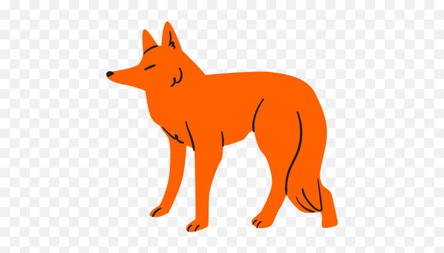 Flat Orange Fox - Raposa Laranja Png,Fox Transparent