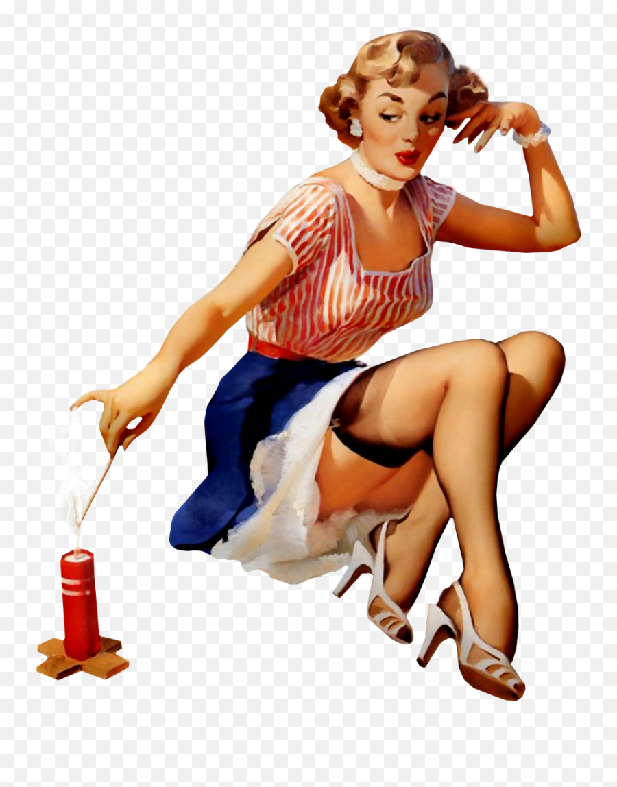 Pin Up Girls 4th Of July - Pin Up Girls De Elvgren Png,Pin Up Png