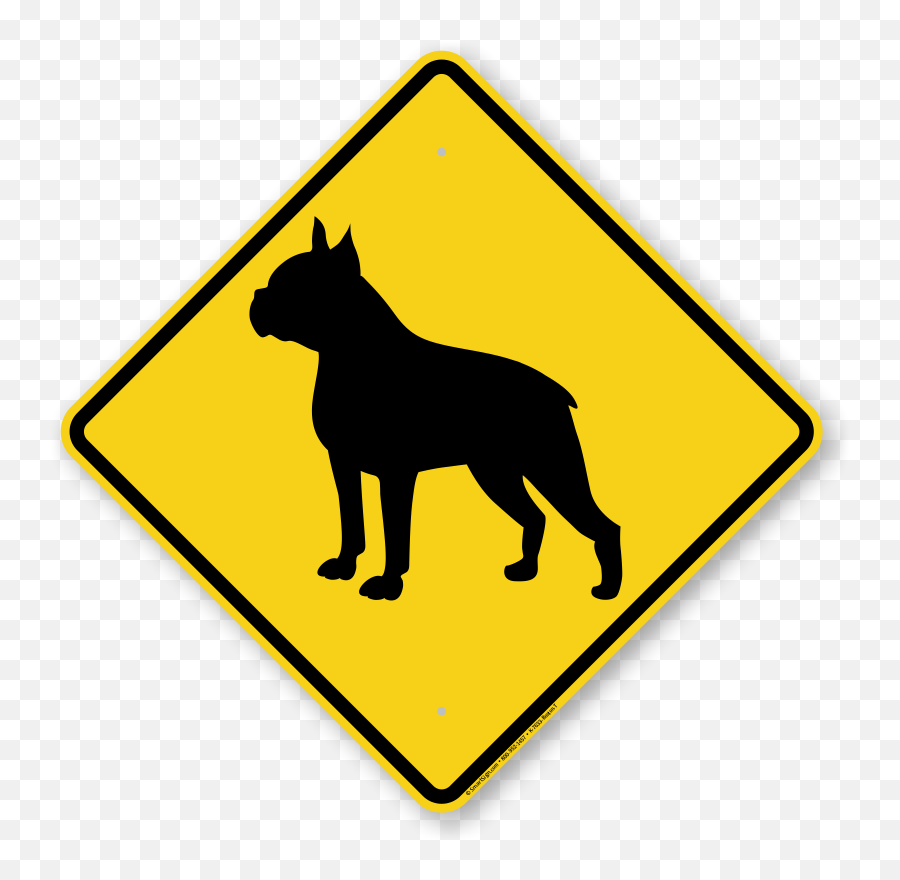 Boston Terrier Dog Symbol Sign Guard - Beware Of The Dog Boston Terrier Png,Boston Terrier Png