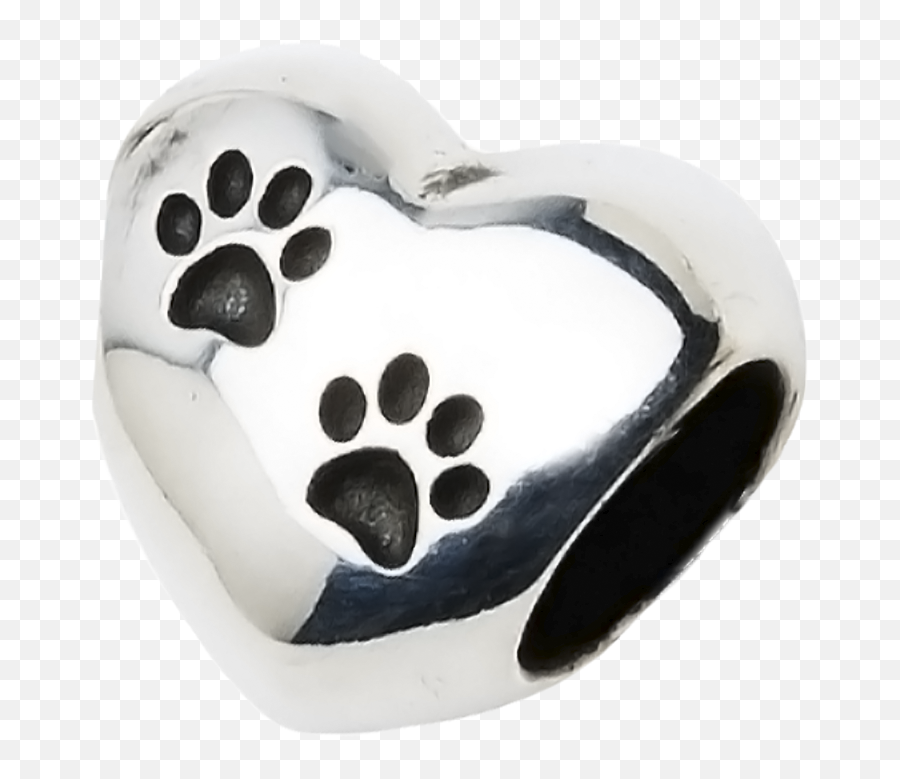 Beautiful Sterling Silver Heart Charm - Purple Paw Print Tattoo Png,Silver Heart Png
