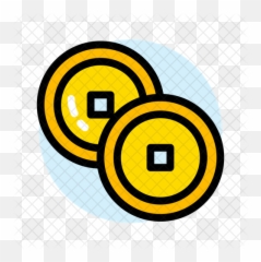 Chinese Gold Coin Icon - png