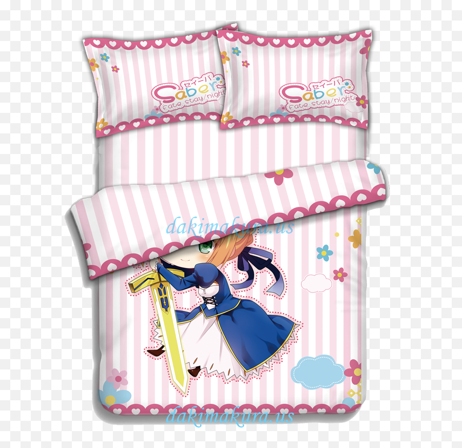 Fate Stay Night - Saber Japanese Anime Bed Sheet Duvet Cover For Teen Png,Fate Stay Night Logo