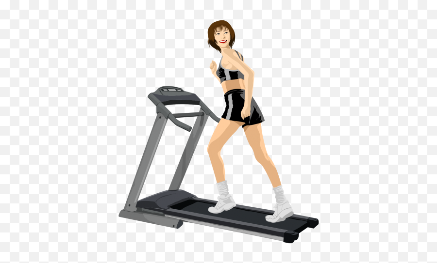Girl Runs - Fitness Equipment Png,Treadmill Png