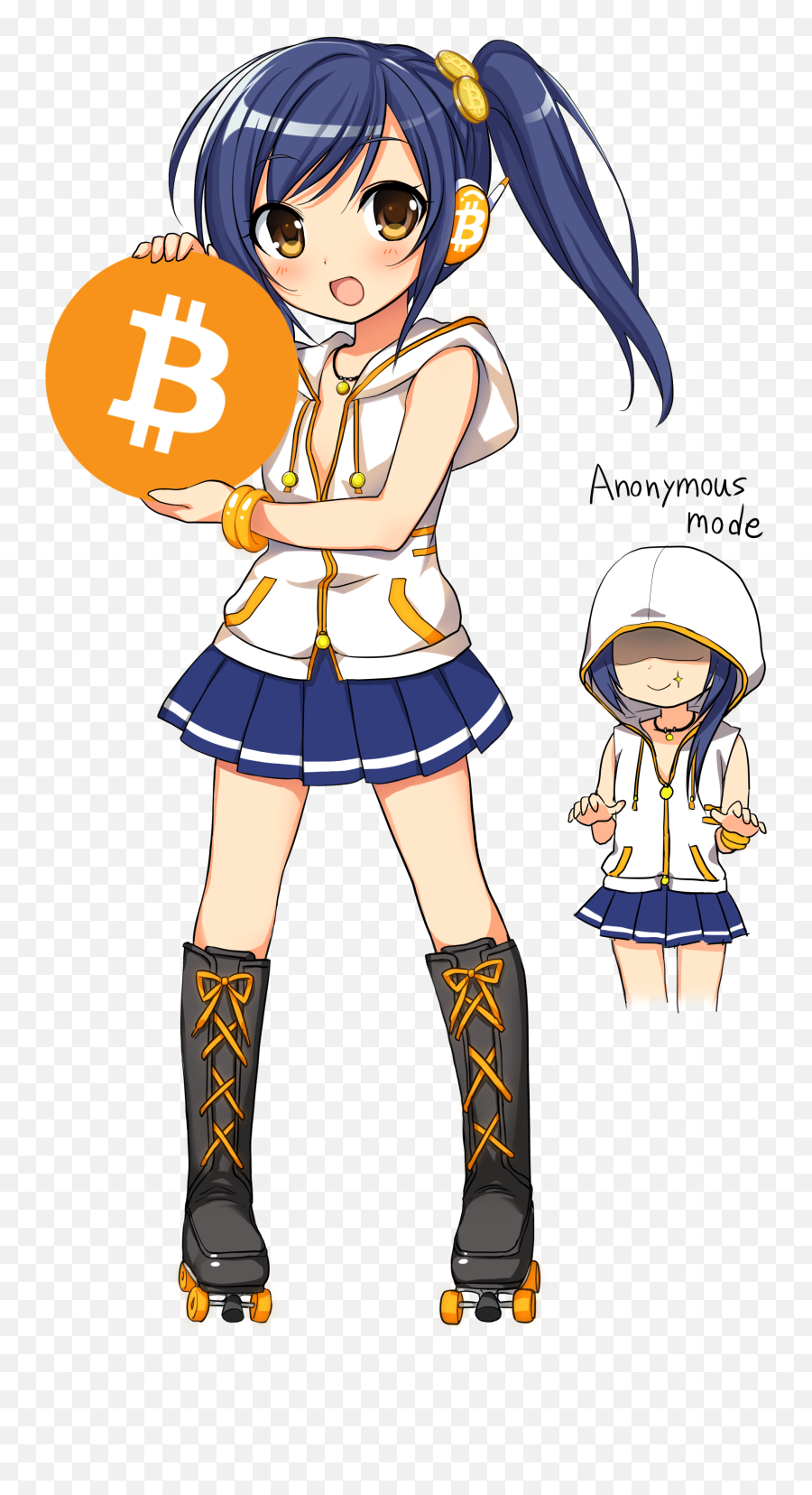 The Amazing Bitcoin - Chan Shameless Repost Bitcoin Monero Chan Png,Teamspeak Founder Icon