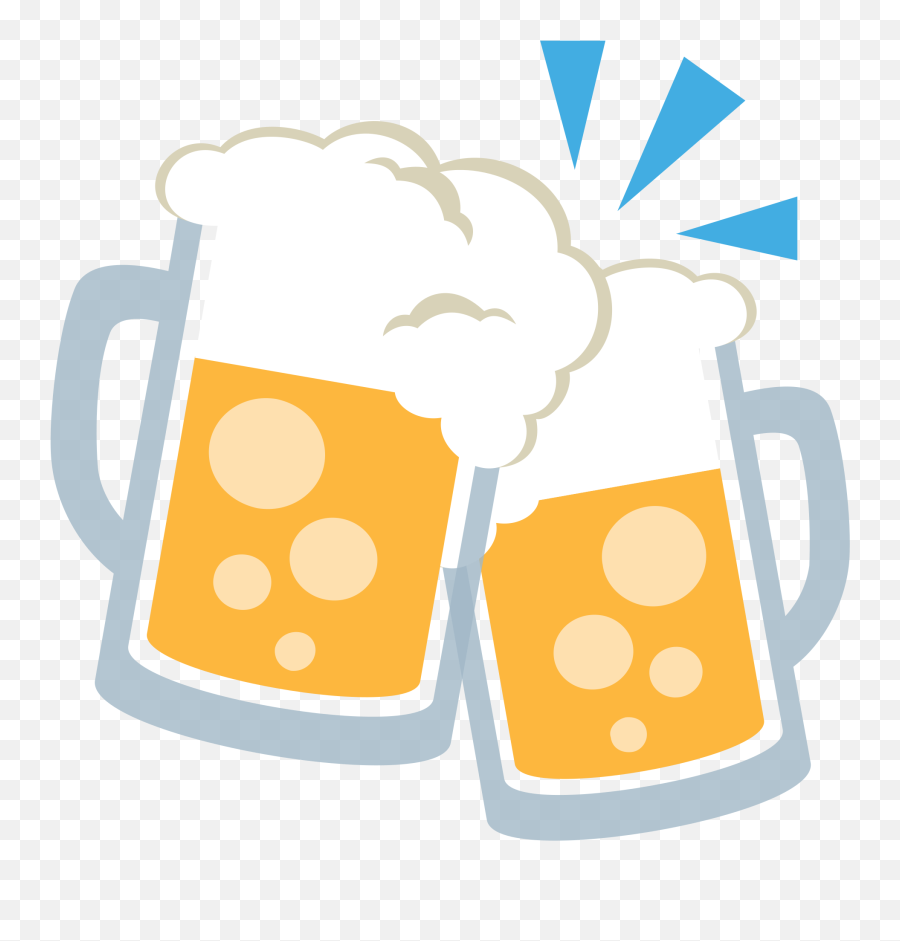 Clinking Beer Mugs Emoji - Download For Free U2013 Iconduck Beer Emoji Vector Png,Beer Icon Set