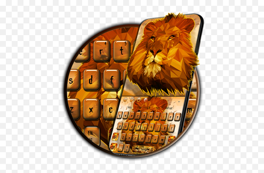 Lion Hd Screen Keyboard Theme Apk 10001001 - Download Apk Keyboard Lion Png,On Screen Keyboard Icon
