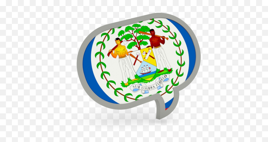 Speech Bubble Icon Illustration Of Flag Belize - Belize And El Salvador Flags Png,Green Speech Bubble Icon
