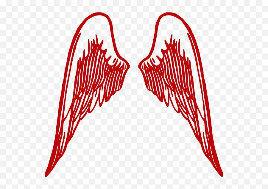 Angel Wings Burg Clip Art - Vector Clip Art Red Neon Wings Png,Angel Wings Png