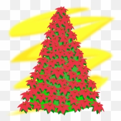 Download Christmas Tree Vector Art Free - Red Clipart png