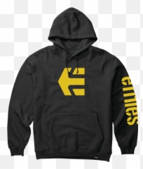 Etnies Icon Hoodie Blackyellow - Etnies Hoodie png
